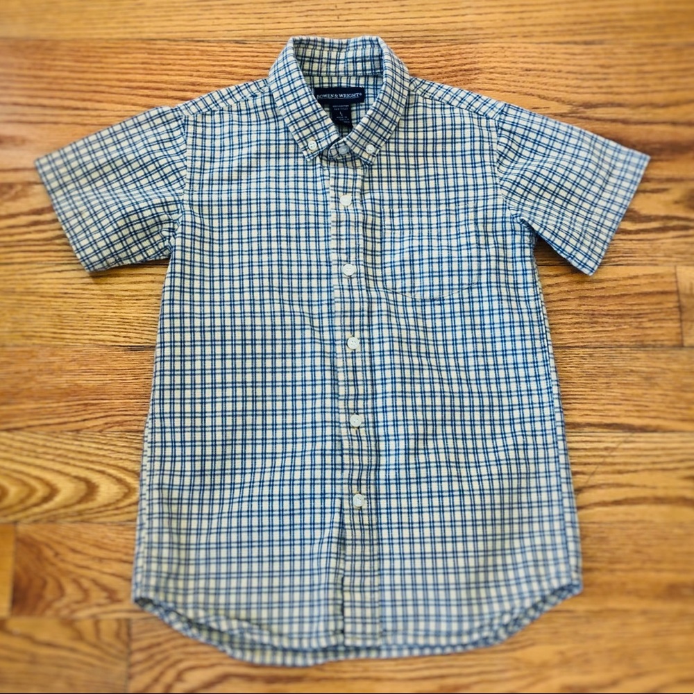 Bowen & Wright Boys Yellow Plaid Dress Shirt